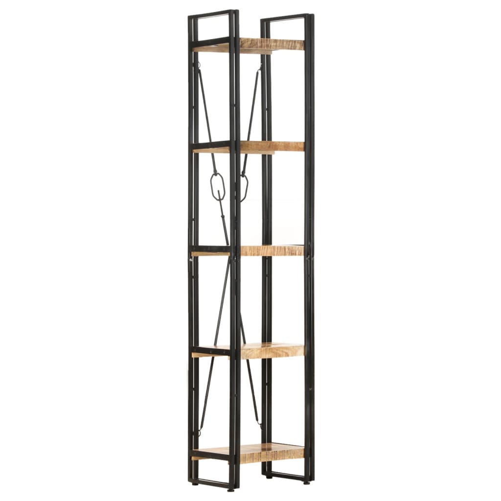 vidaXL 5-Tier Bookcase 39x30x180 cm Solid Mango Wood