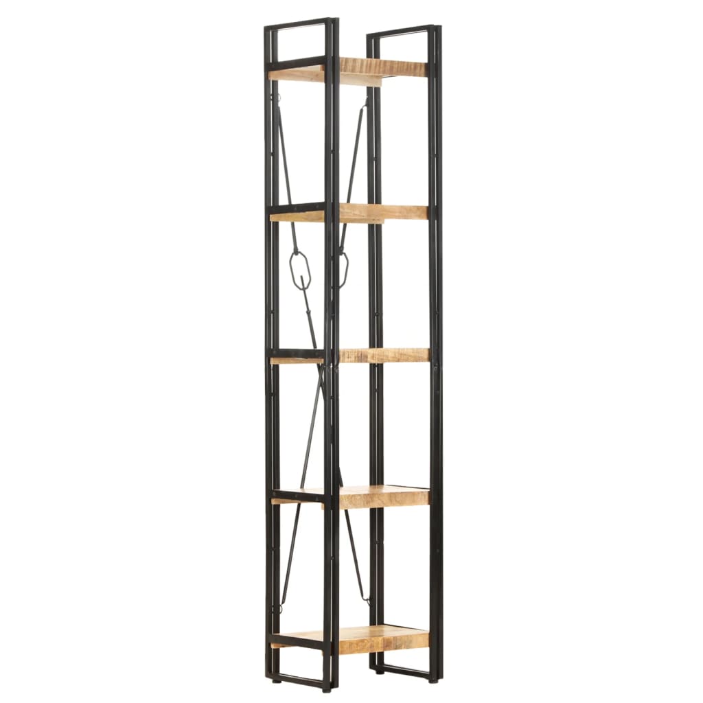 vidaXL 5-Tier Bookcase 39x30x180 cm Solid Mango Wood