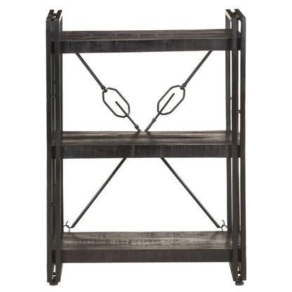 vidaXL Bookcase | Black | Solid Mango Wood | Medium | Shelving | Bookcase