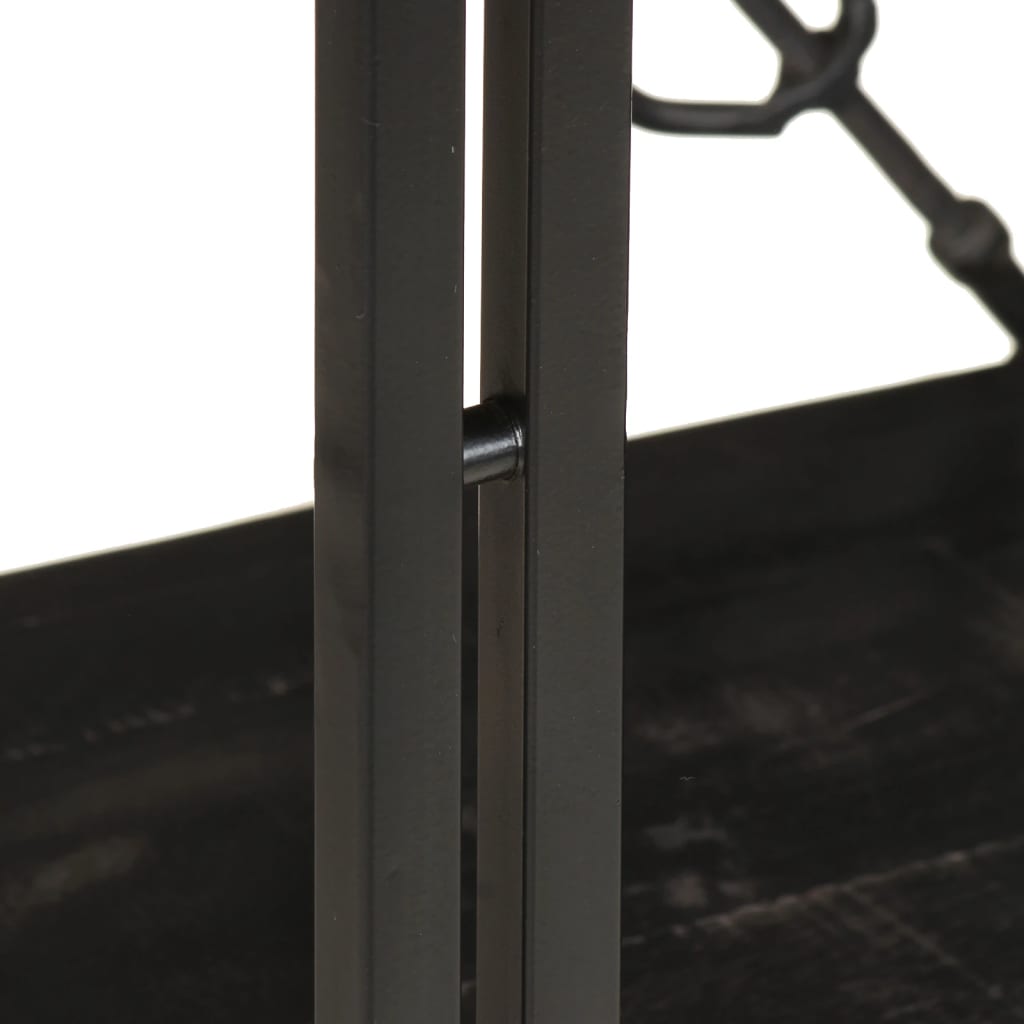 vidaXL Bookcase | Black | Solid Mango Wood | Medium | Shelving | Bookcase