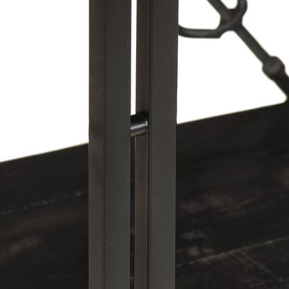 vidaXL Bookcase | Black | Solid Mango Wood | Medium | Shelving | Bookcase