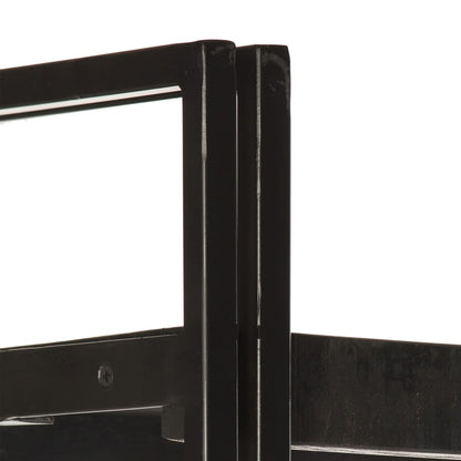 vidaXL Bookcase | Black | Solid rough mango wood | Medium | Durable | Bookcase