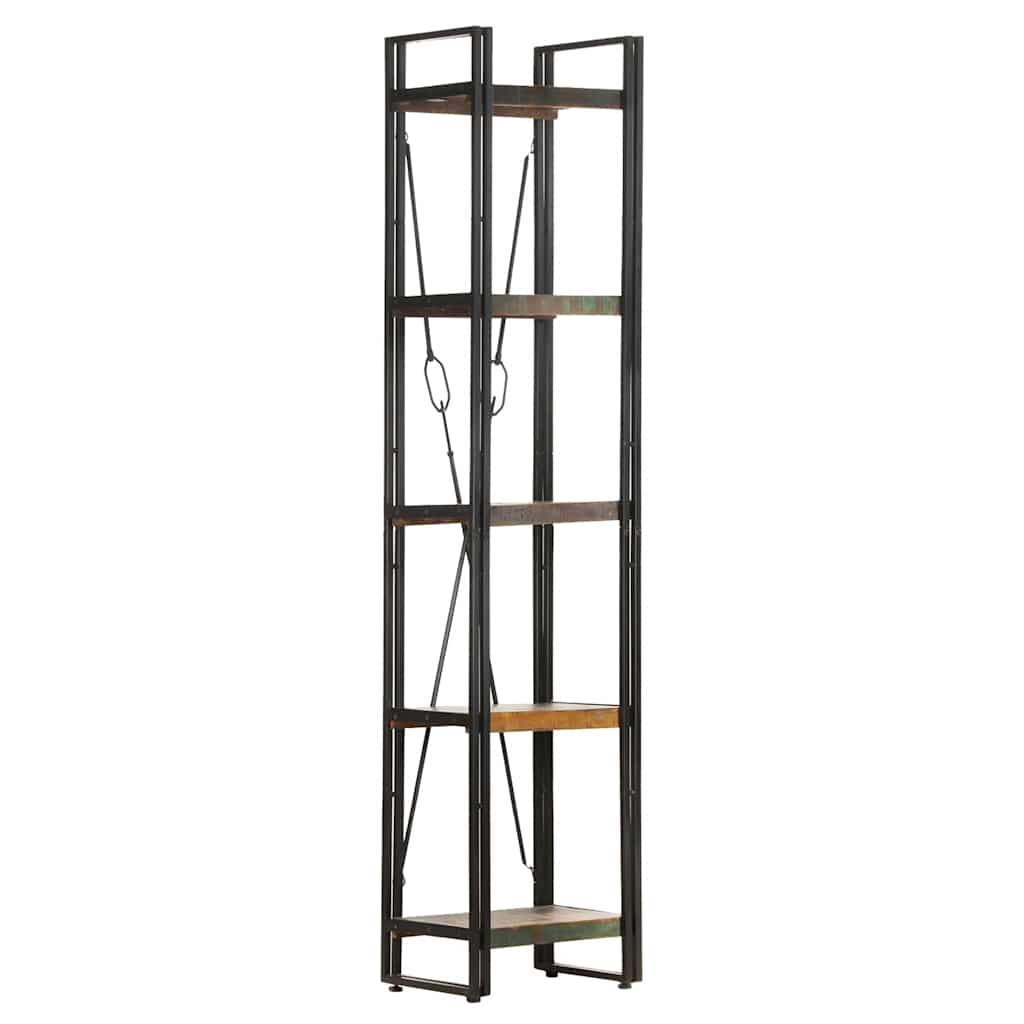 vidaXL 5-Tier Bookcase 40x30x180 cm Solid Reclaimed Wood