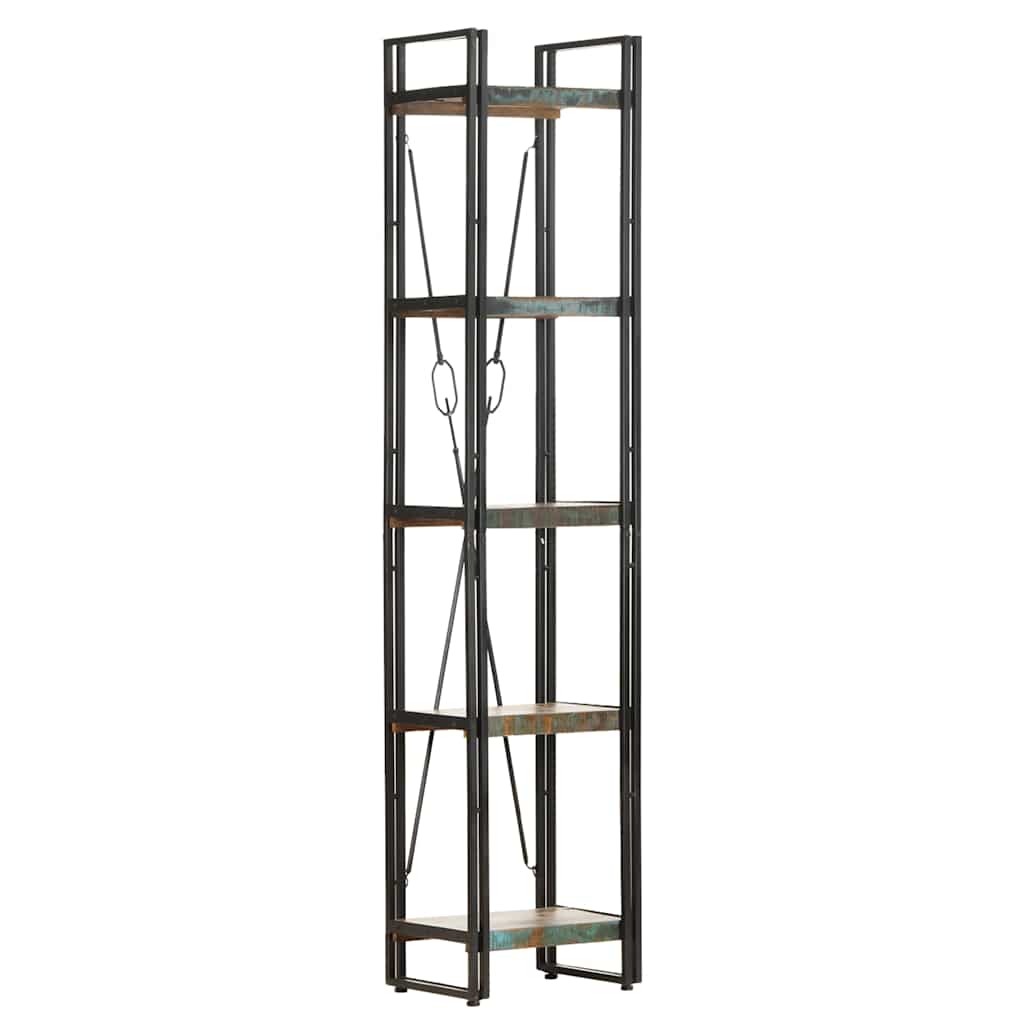 vidaXL 5-Tier Bookcase 40x30x180 cm Solid Reclaimed Wood