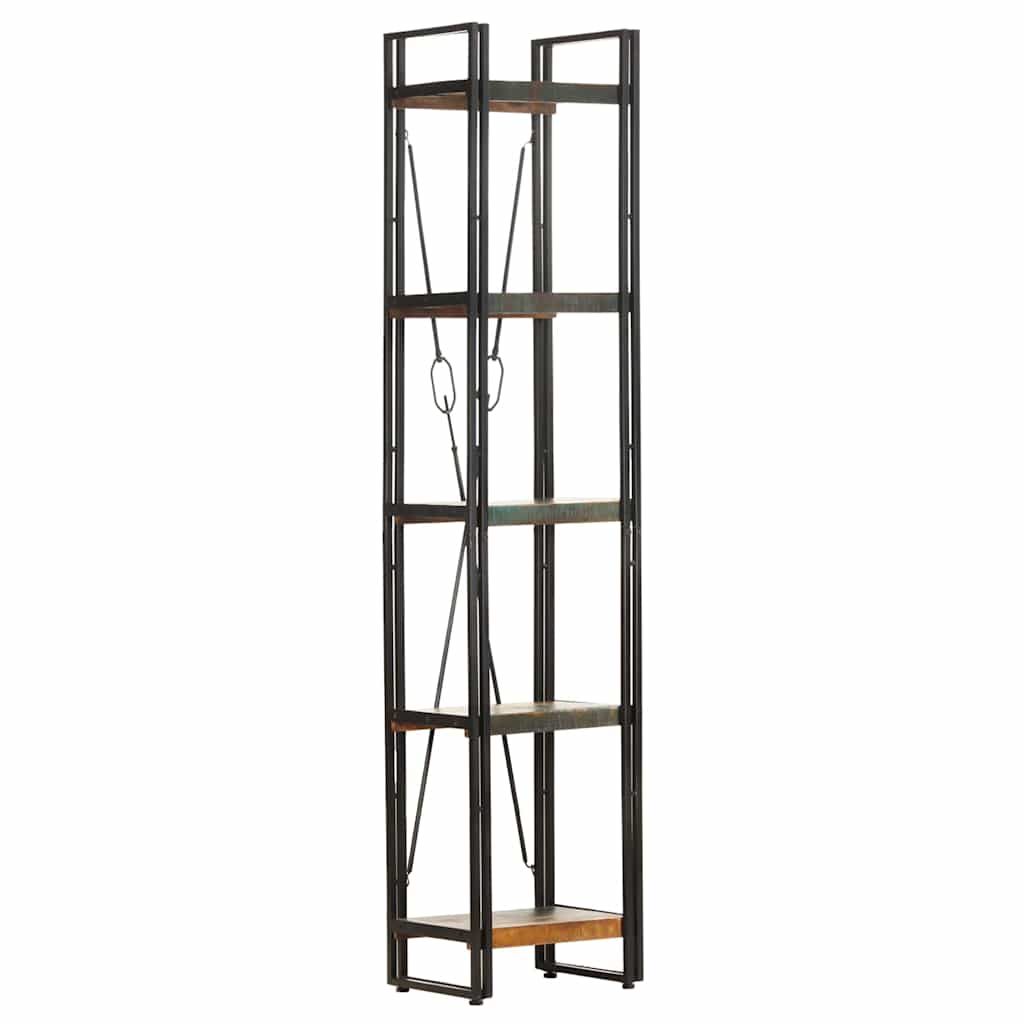 vidaXL 5-Tier Bookcase 40x30x180 cm Solid Reclaimed Wood