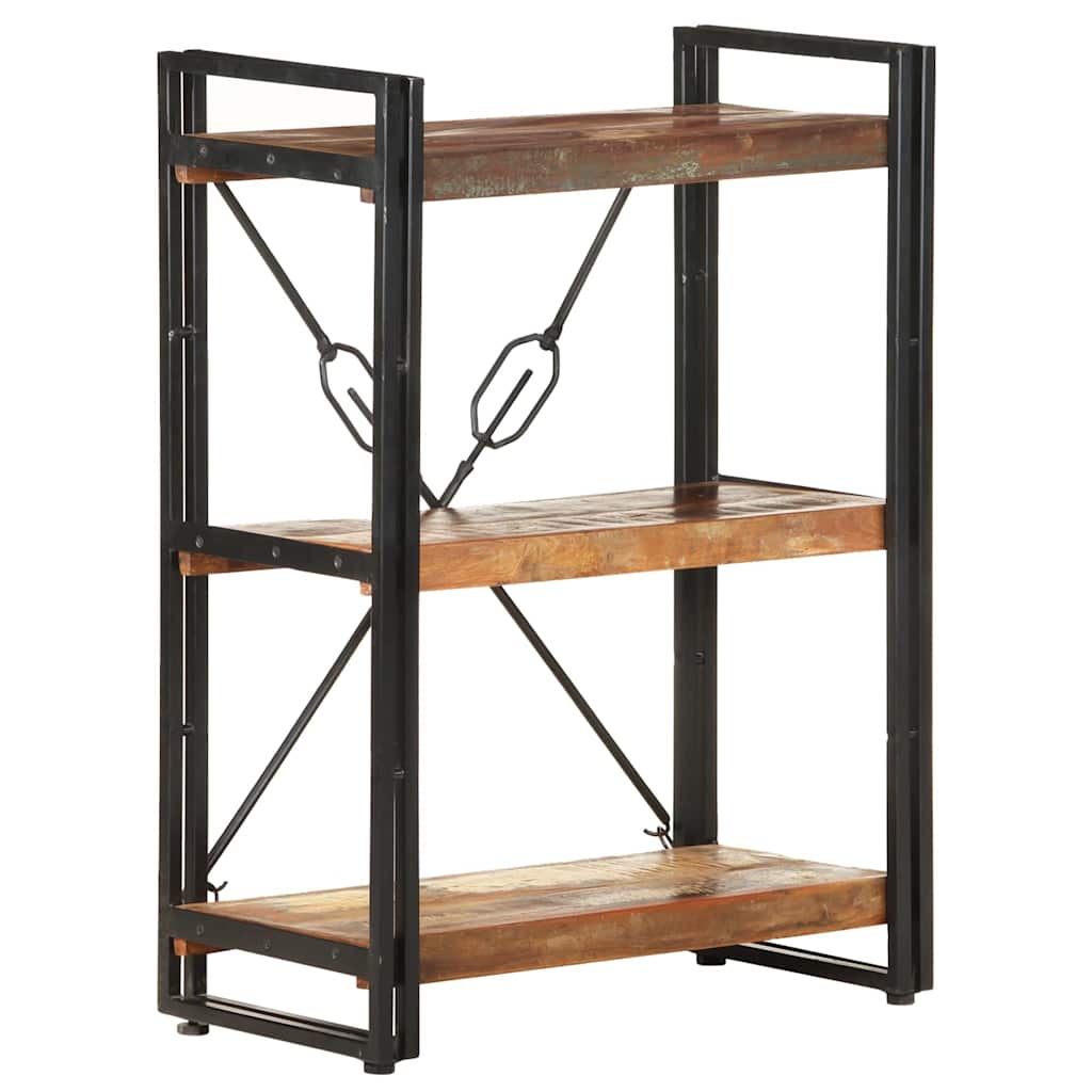 vidaXL 3-Tier Bookcase 60x30x80 cm Solid Reclaimed Wood