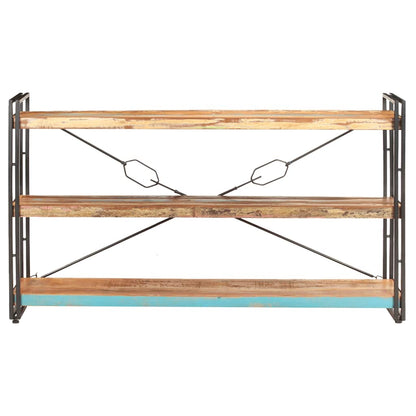 vidaXL 3-Tier Bookcase 140x30x80 cm Solid Reclaimed Wood