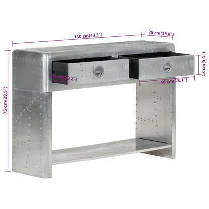 vidaXL Aviator Sideboard 110x35x75 cm Metal