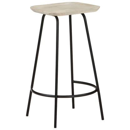 vidaXL Bar Stools 2 pcs Solid Mango Wood