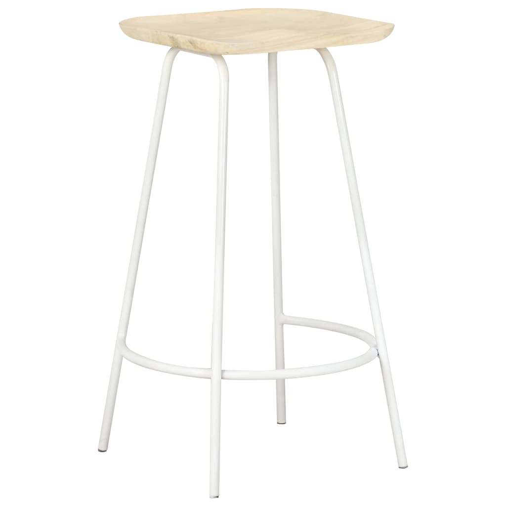 vidaXL Bar Stools 2 pcs Solid Mango Wood