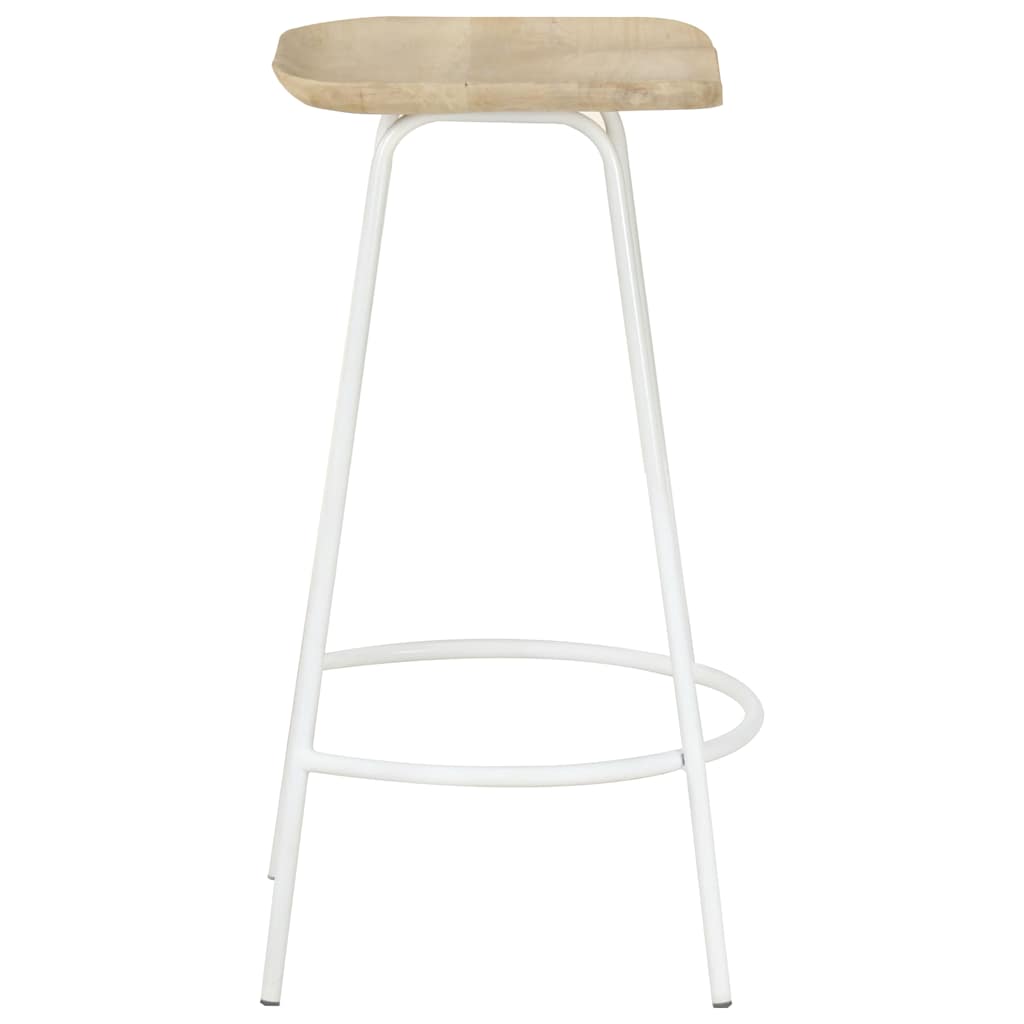 vidaXL Bar Stools 2 pcs Solid Mango Wood