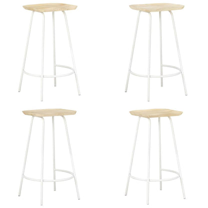 vidaXL Bar Stools 4 pcs Solid Mango Wood