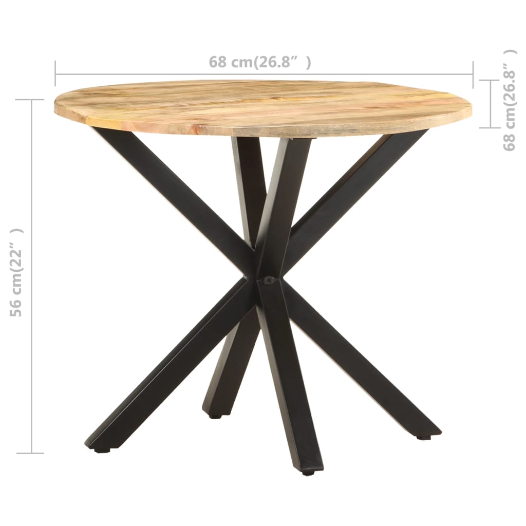 vidaXL Side Table 68x68x56 cm Solid Mango Wood