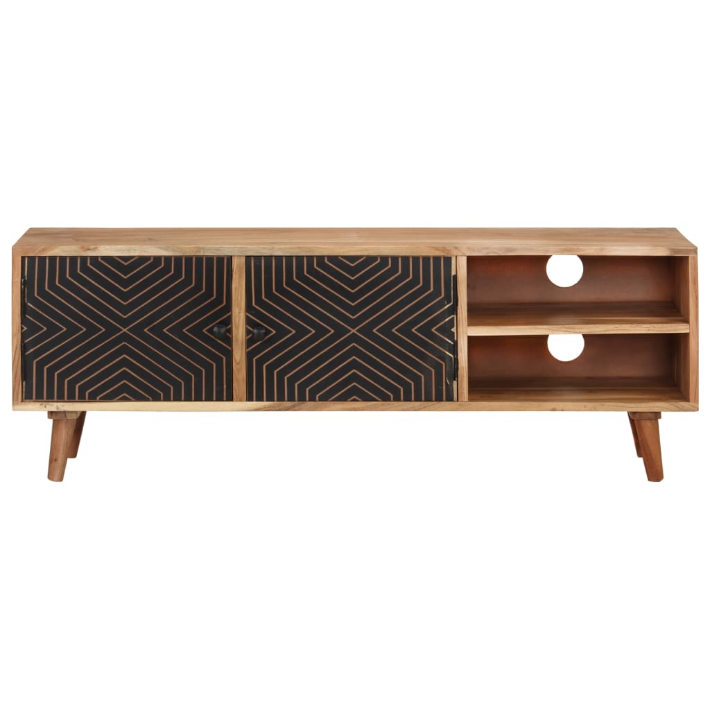 vidaXL TV Cabinet 115x30x39 cm Solid Acacia Wood