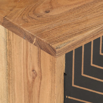 vidaXL TV Cabinet 115x30x39 cm Solid Acacia Wood