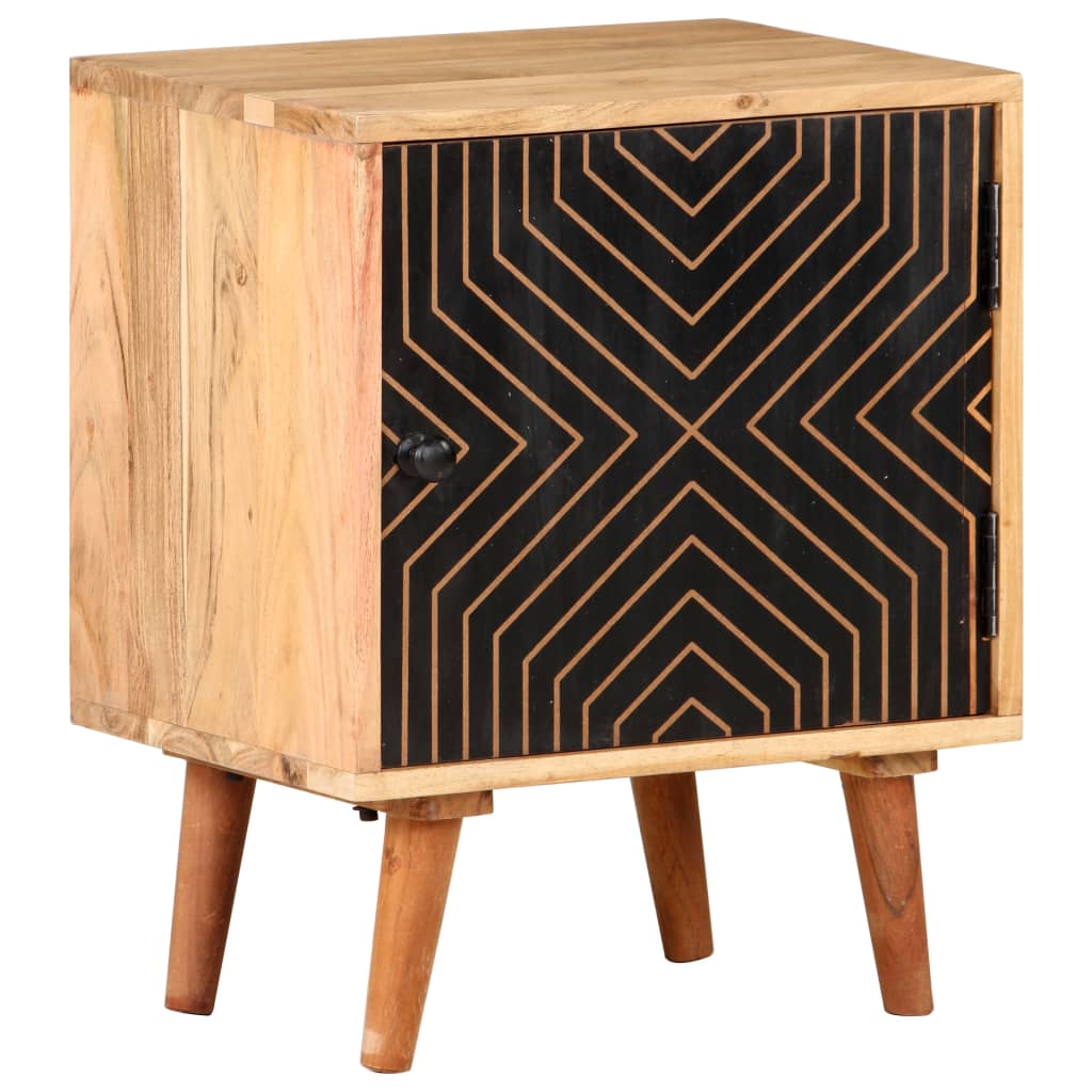vidaXL Bedside Cabinet | Natural wood and black
