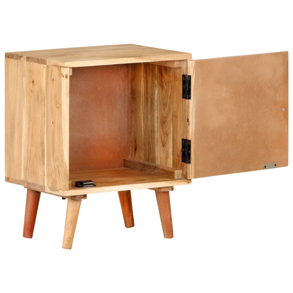vidaXL Bedside Cabinet | Natural wood and black