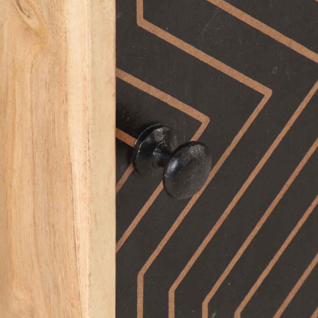 vidaXL Bedside Cabinet | Natural wood and black