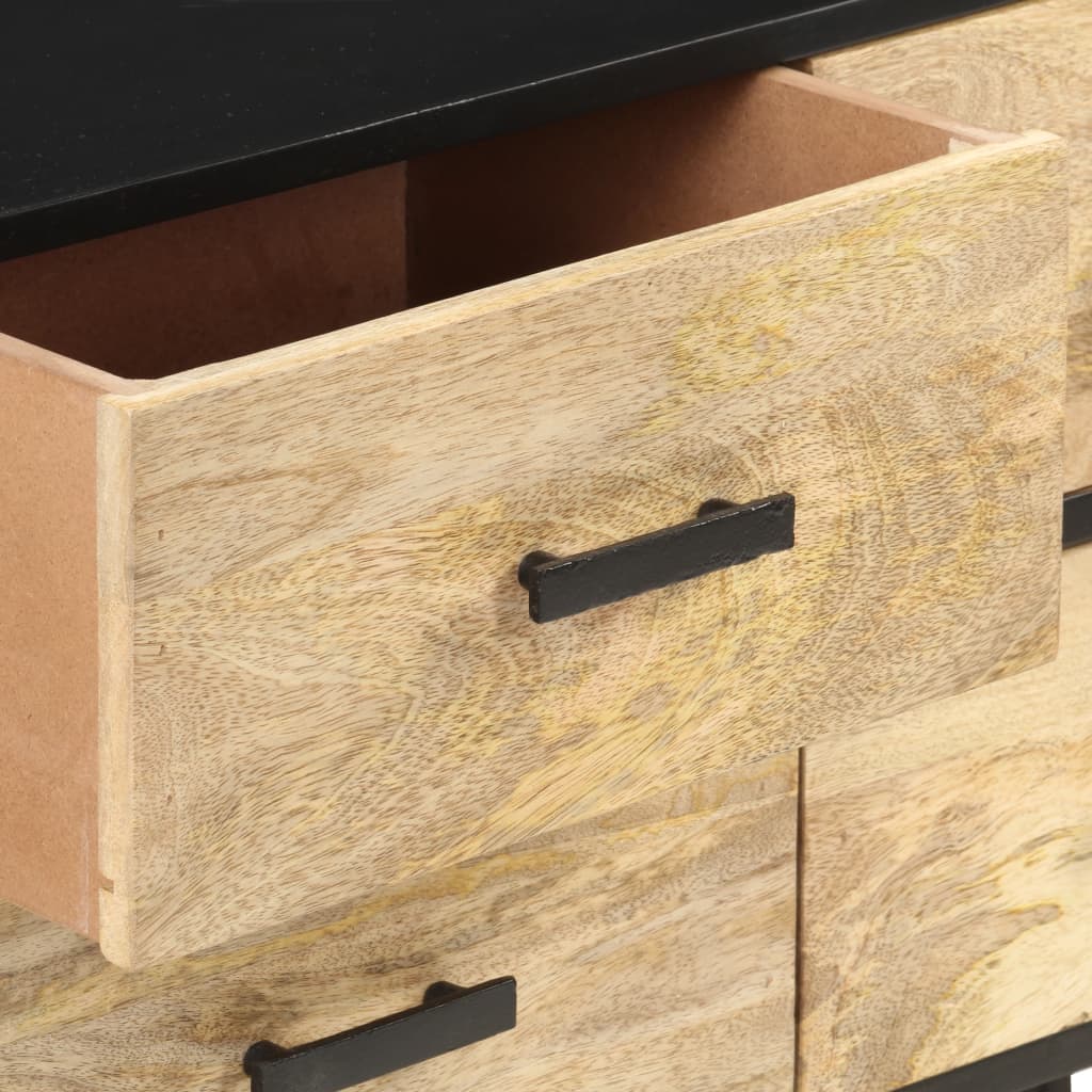 vidaXL Sideboard 110x33x64 cm Solid Mango Wood