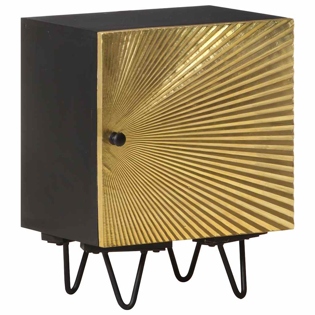 vidaXL Bedside Cabinet | Gold and Black