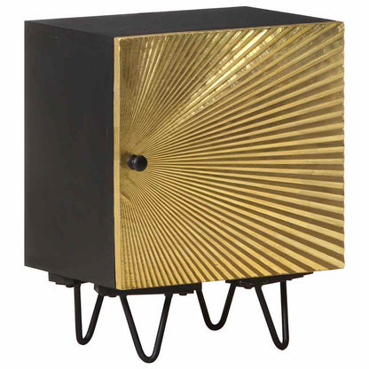 vidaXL Bedside Cabinet | Gold and Black