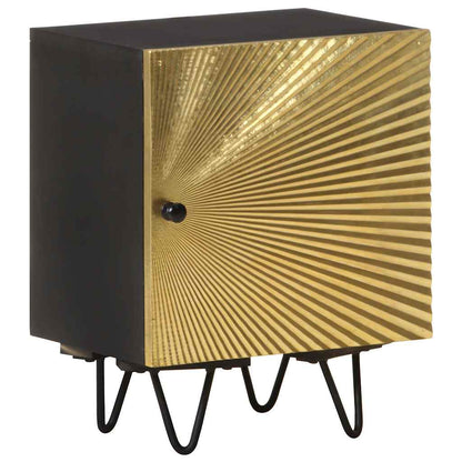 vidaXL Bedside Cabinet | Gold and Black