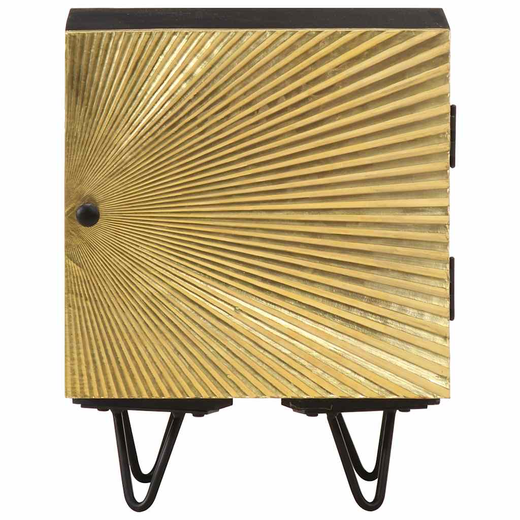 vidaXL Bedside Cabinet | Gold and Black