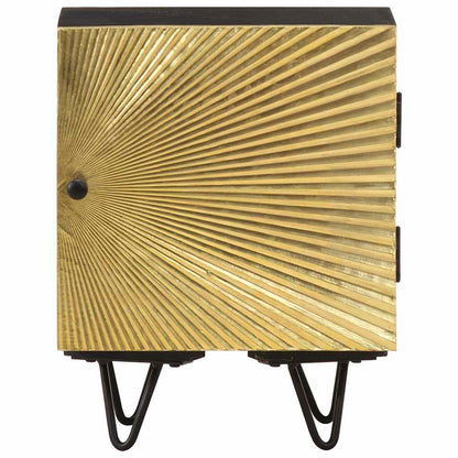 vidaXL Bedside Cabinet | Gold and Black
