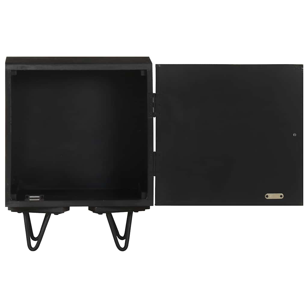 vidaXL Bedside Cabinet | Gold and Black