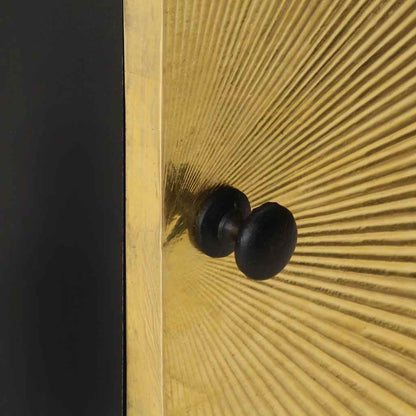 vidaXL Bedside Cabinet | Gold and Black