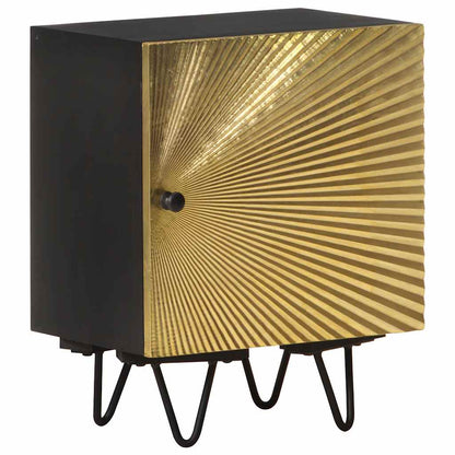 vidaXL Bedside Cabinet | Gold and Black