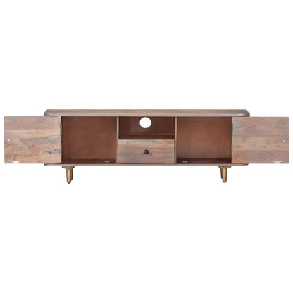vidaXL TV Cabinet 118x30x40 cm Solid Acacia Wood