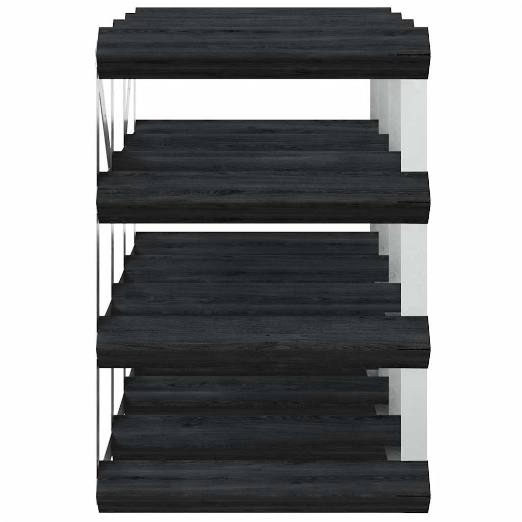 vidaXL Wine Rack for 12 Bottles Black Solid Pine Wood