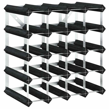 325914 vidaXL Wine Rack for 20 Bottles Black Solid Pine Wood