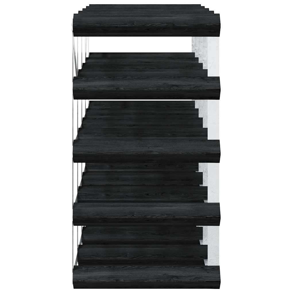 325914 vidaXL Wine Rack for 20 Bottles Black Solid Pine Wood