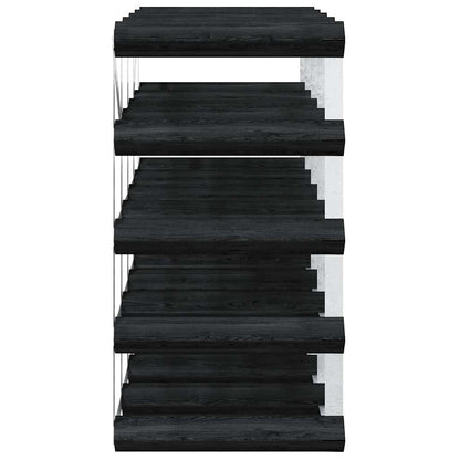 325914 vidaXL Wine Rack for 20 Bottles Black Solid Pine Wood