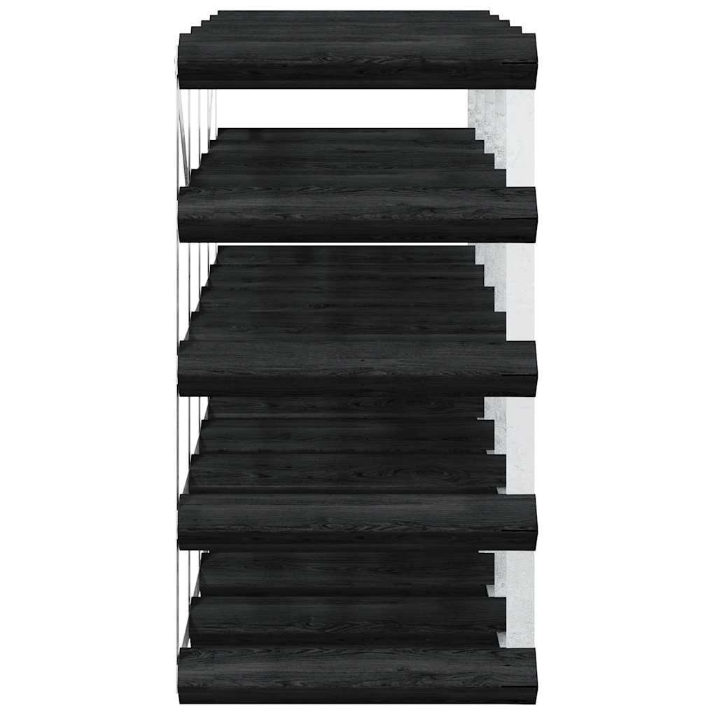 vidaXL Wine Rack for 20 Bottles Black Solid Pine Wood