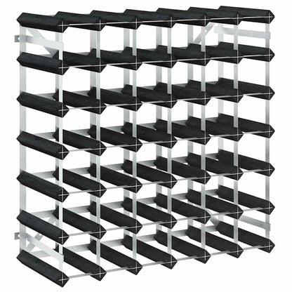 325915 vidaXL Wine Rack for 42 Bottles Black Solid Pine Wood