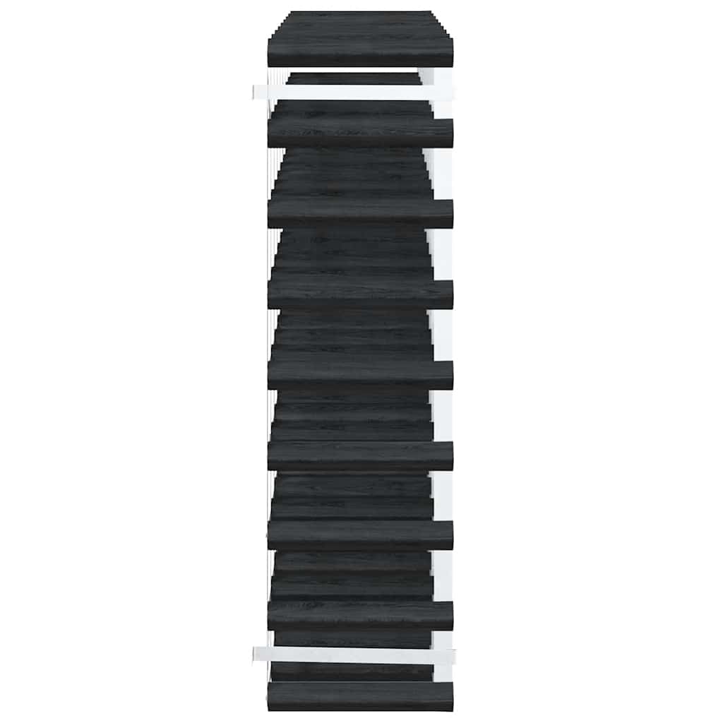 vidaXL Wine Rack for 72 Bottles Black Solid Pine Wood