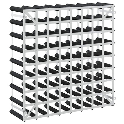 vidaXL Wine Rack for 72 Bottles Black Solid Pine Wood
