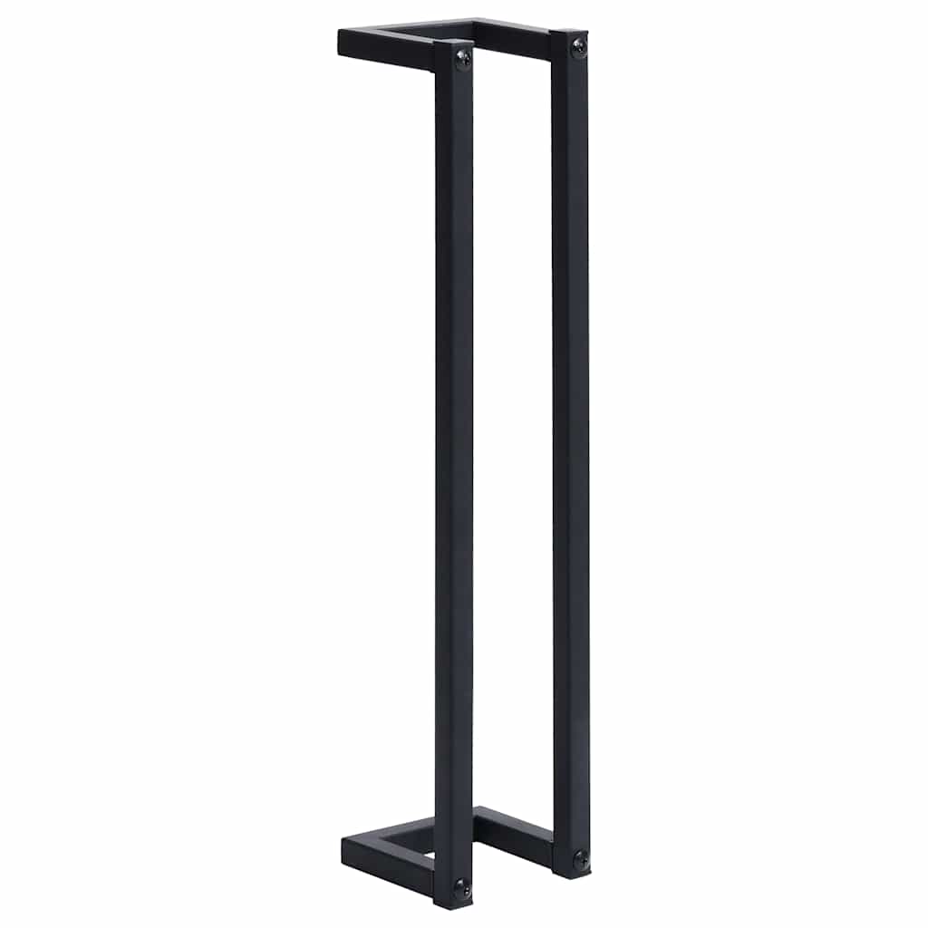 vidaXL Towel Rack | Black | Iron | 12.5x12.5x60 cm | Wall mounting | Towel Rack