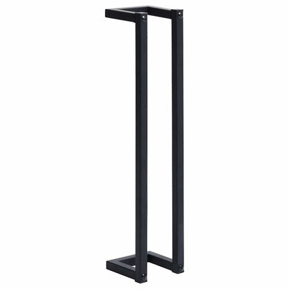vidaXL Towel Rack | Black | Iron | 12.5x12.5x60 cm | Wall mounting | Towel Rack