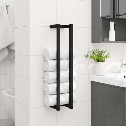 325919 vidaXL Towel Rack Black 12,5x12,5x60 cm Iron
