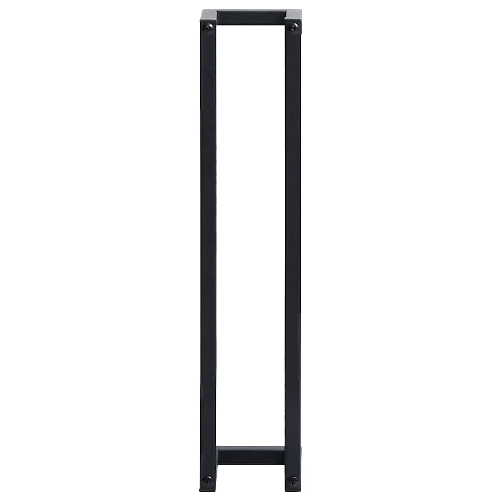vidaXL Towel Rack | Black | Iron | 12.5x12.5x60 cm | Wall mounting | Towel Rack