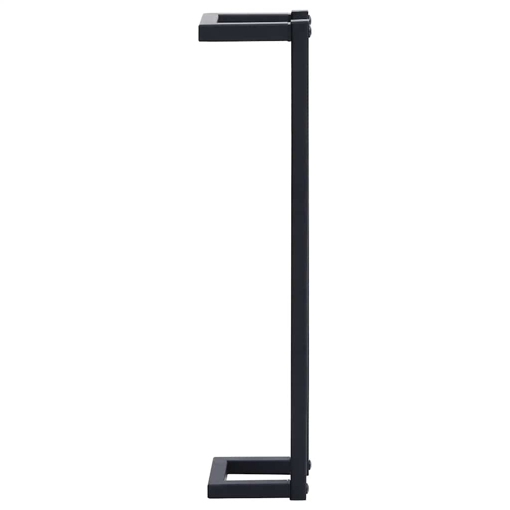 vidaXL Towel Rack | Black | Iron | 12.5x12.5x60 cm | Wall mounting | Towel Rack