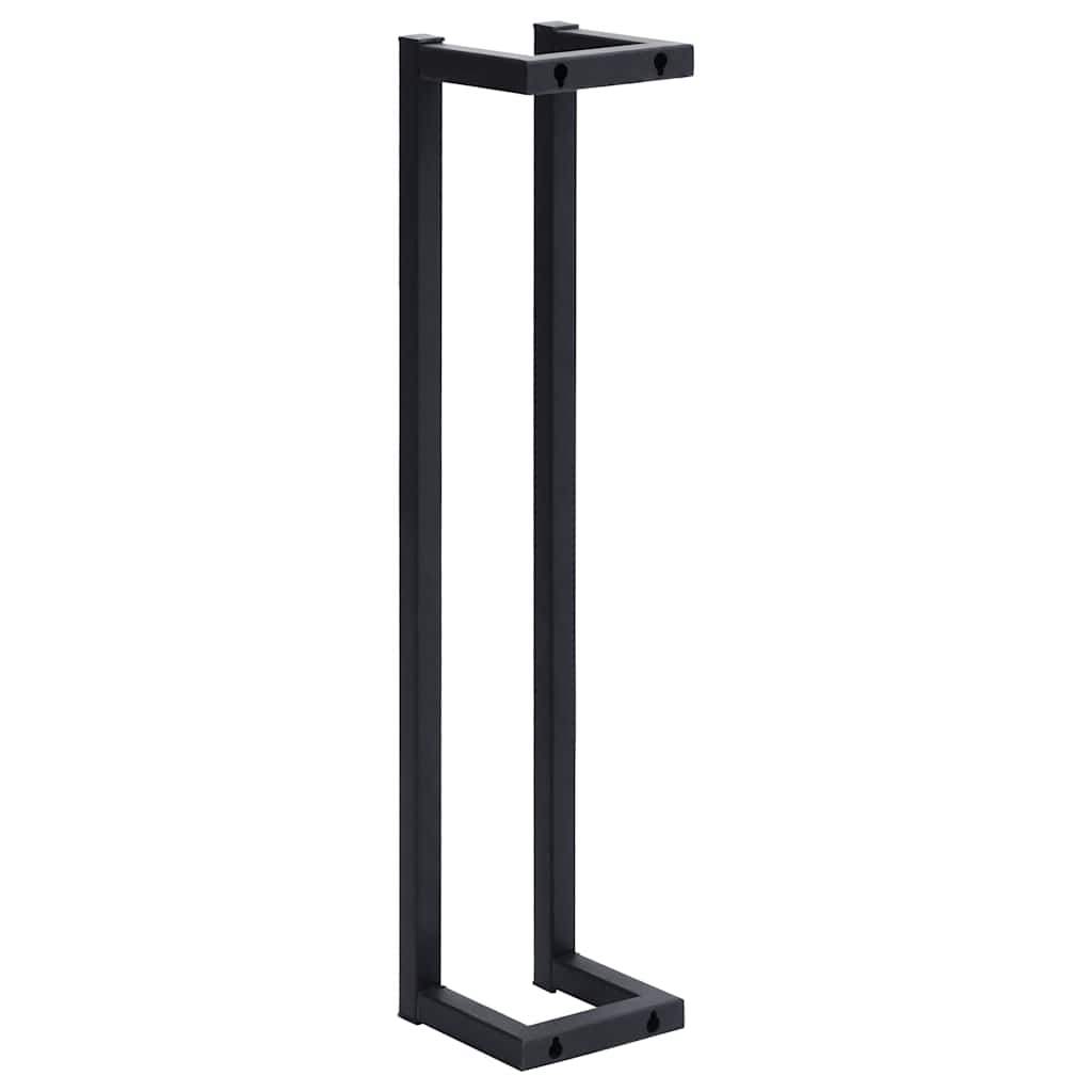 325919 vidaXL Towel Rack Black 12,5x12,5x60 cm Iron