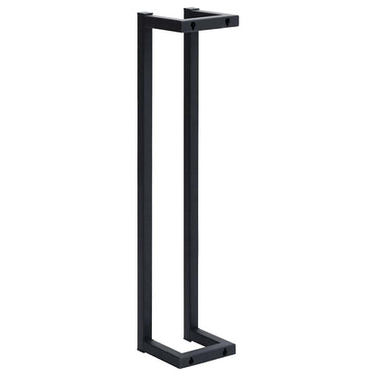 vidaXL Towel Rack | Black | Iron | 12.5x12.5x60 cm | Wall mounting | Towel Rack
