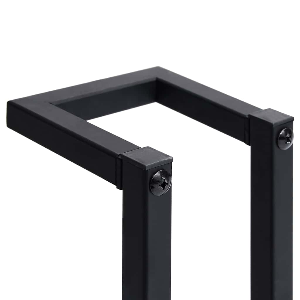 325919 vidaXL Towel Rack Black 12,5x12,5x60 cm Iron