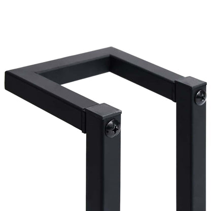 vidaXL Towel Rack | Black | Iron | 12.5x12.5x60 cm | Wall mounting | Towel Rack