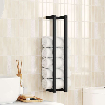 325919 vidaXL Towel Rack Black 12,5x12,5x60 cm Iron